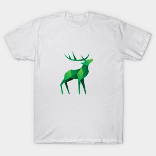 geometric green deer T-Shirt